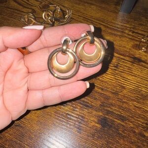 Gold and Silver Hoop Earrings (set of 3)